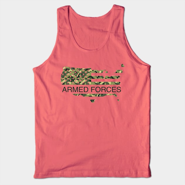 Armed Forces Flag Tank Top by B3pOh